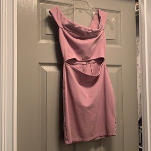 Pink mini dress